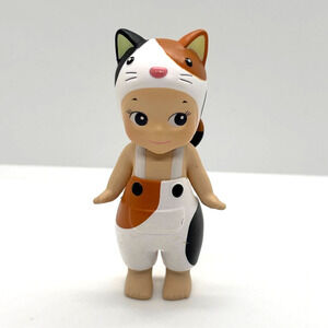 New Unbranded Kewpie/Angel Mini Figure in Calico Cat Costume, Open Blind Box